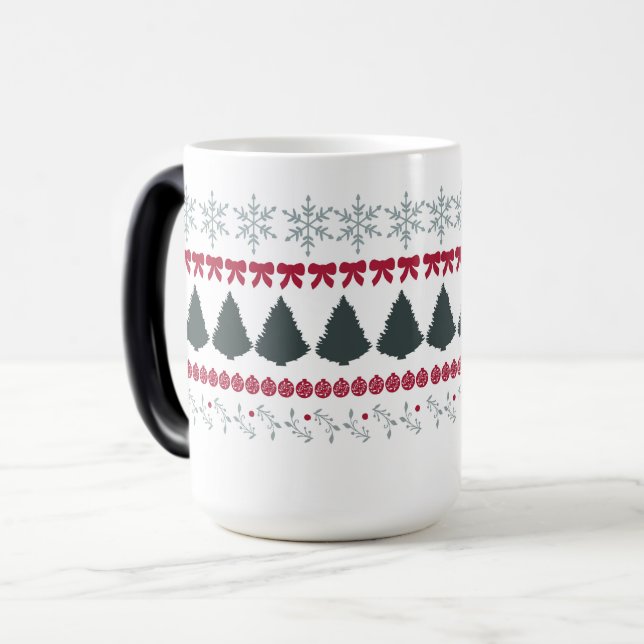 Mágica Caneca de Suéter de Natal da Ilha de Fair (Frente Esquerda)