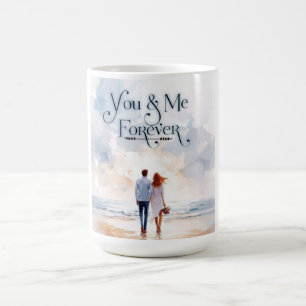 Mágica Caneca de Viagem Casal Pôr do Sol Romântico