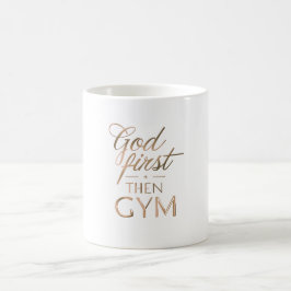 Mágica Caneca Deus Primeiro Então Ginásio – Motivação Cri