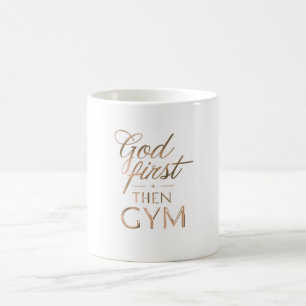 Mágica Caneca Deus Primeiro Então Ginásio – Motivação Cri