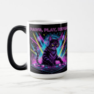 Mágica Caneca DJ Gato Patas Brincam Repetir Presente Di