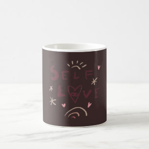 Mágica Caneca do Amor Próprio Caneca de Café de Cuidado