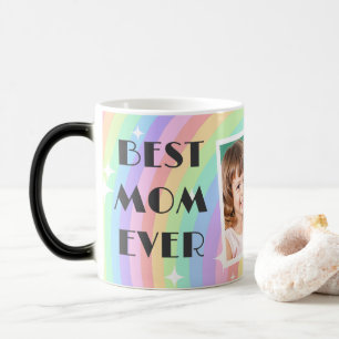 Mágica Caneca do Dia das Mães Boho Arco-Íris - Foto Retro