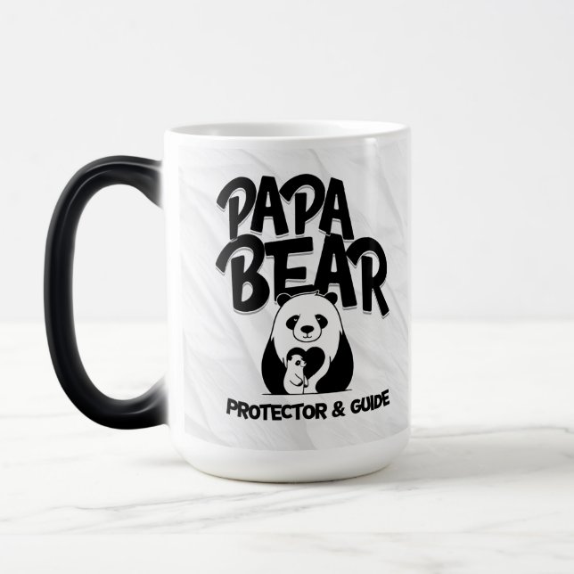 Mágica Caneca do Papai Urso – Design de Panda Protetor e  (Esquerda)