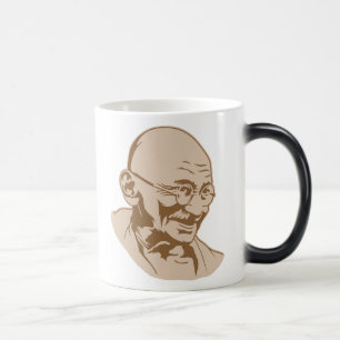 Mágica Caneca do retrato de Mahatma Gandhi