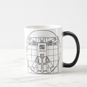Mágica Caneca do robô de da Vinci Vitruvian