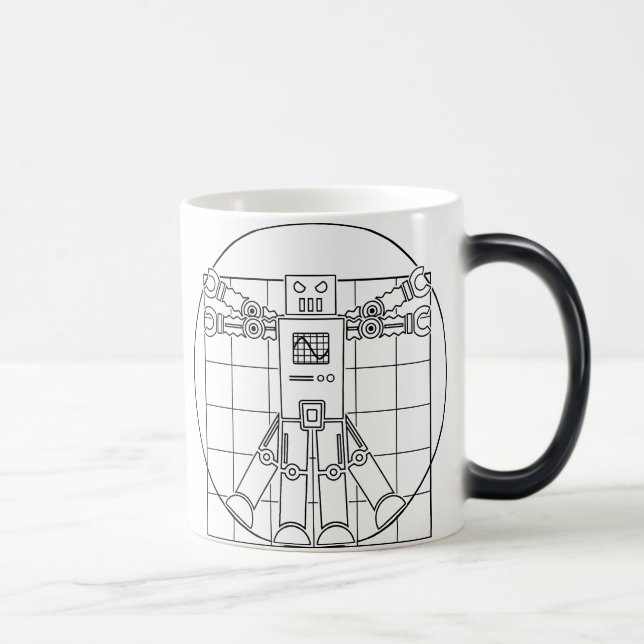 Mágica Caneca do robô de da Vinci Vitruvian (Direita)