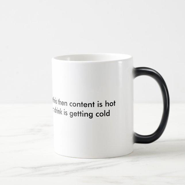 Mágica Caneca em mudança da cor do CUIDADO (Direita)