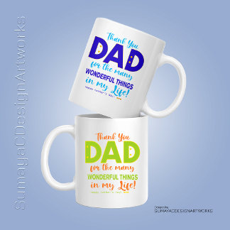 Mágica Caneca Feliz Dia dos Pais Obrigado Papai