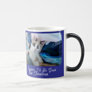 Mágica Caneca Feliz Meowlidays que Muda de Cor , Amantes 