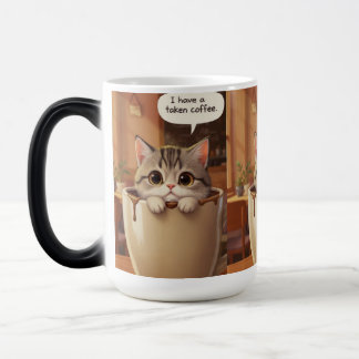Mágica Caneca Fofa “Eu Tomei Café” Caneca Divertida de Ga