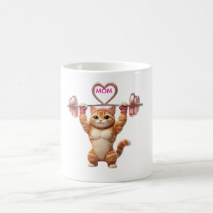 Mágica Caneca Gym Cat Mom – Presente do Dia das Mães