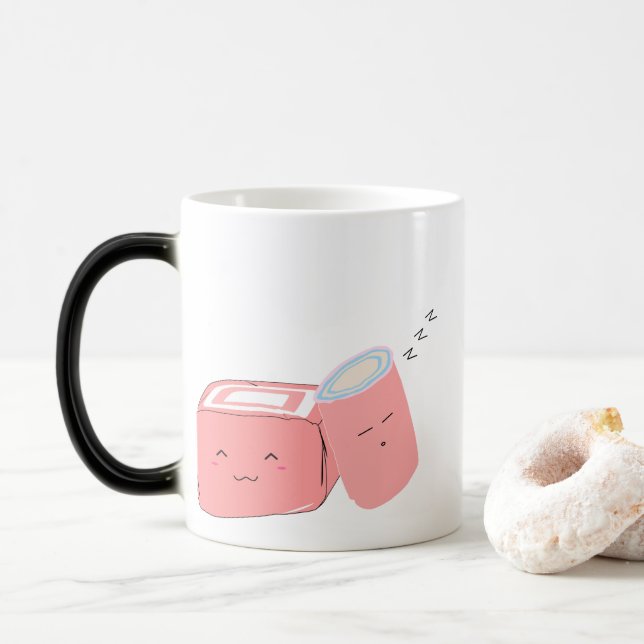 Mágica Caneca Kawaii Marshmallow (Com Donut)