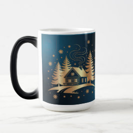 Mágica Caneca Mórfica Azul Cabana Dourada
