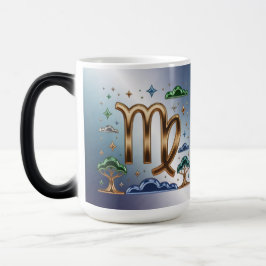 Mágica Caneca Mórfica com Símbolo do Zodíaco de Virgem
