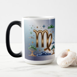 Mágica Caneca Mórfica com Símbolo do Zodíaco de Virgem