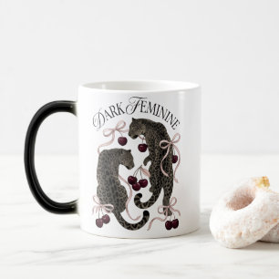 Mágica Caneca Mórfica de Cor Guepardo Feminino Escuro & A