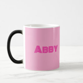 Mágica Caneca Mórfica de Texto Rosa