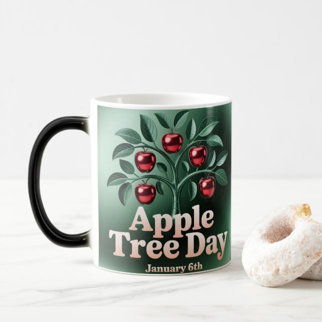 Mágica Caneca Mórfica Dia da Árvore de Maçã (Com Donut)