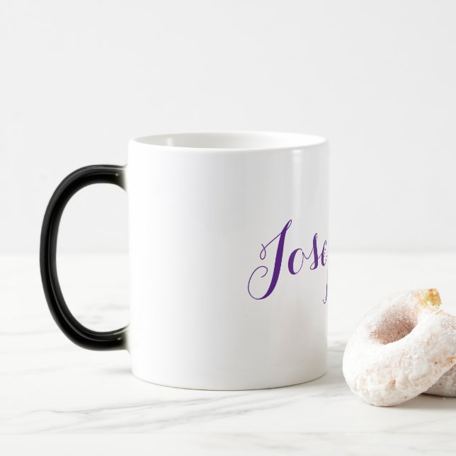 Mágica Caneca Mórfica Nome Josefina Roxo (Com Donut)