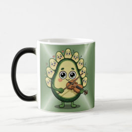 Mágica Caneca Morfing Abacate Tocando Violino