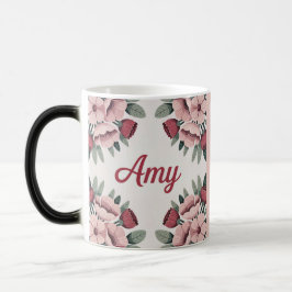 Mágica Caneca Morfing Floral Amy Rosa