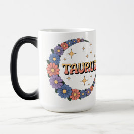 Mágica Caneca Morfing Flores Lua Crescente Touro