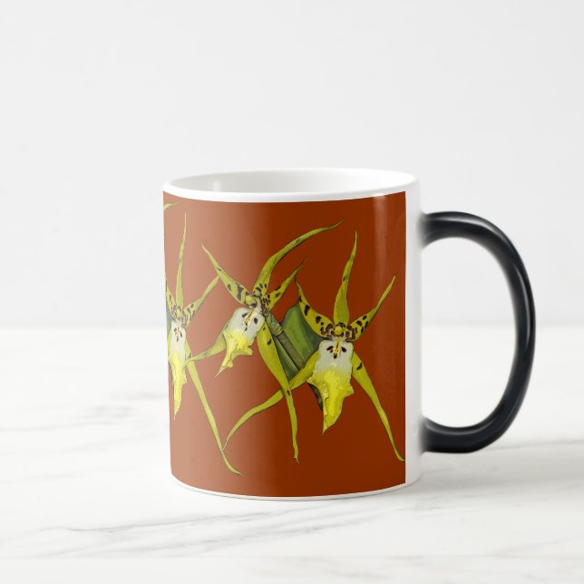 Mágica Caneca Morphing amarela da orquídea (Direita)