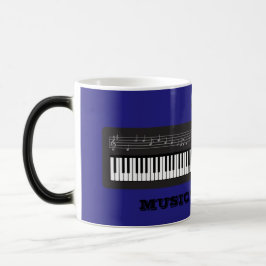 MÁGICA CANECA MORPHING DA MÚSICA AZUL DO PIANO DA
