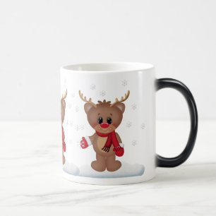 Mágica Caneca morphing da rena do feriado do Natal