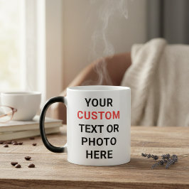 Mágica Caneca Personalizada | Adicione Texto, Foto, Logot