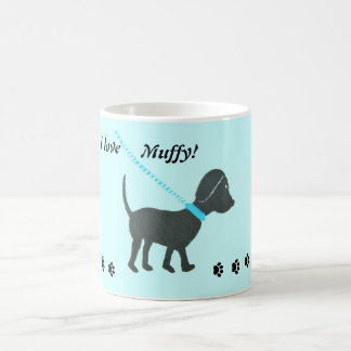 Mágica caneca preta personalizada do laboratório