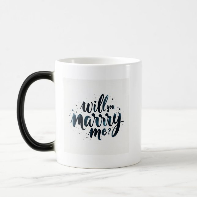 Mágica caneca preta - Proposta de Casamento sensív (Esquerda)