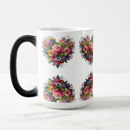 MÁGICA CANECA TRANSMUTAÇÃO - CORAÇÃO FLORES