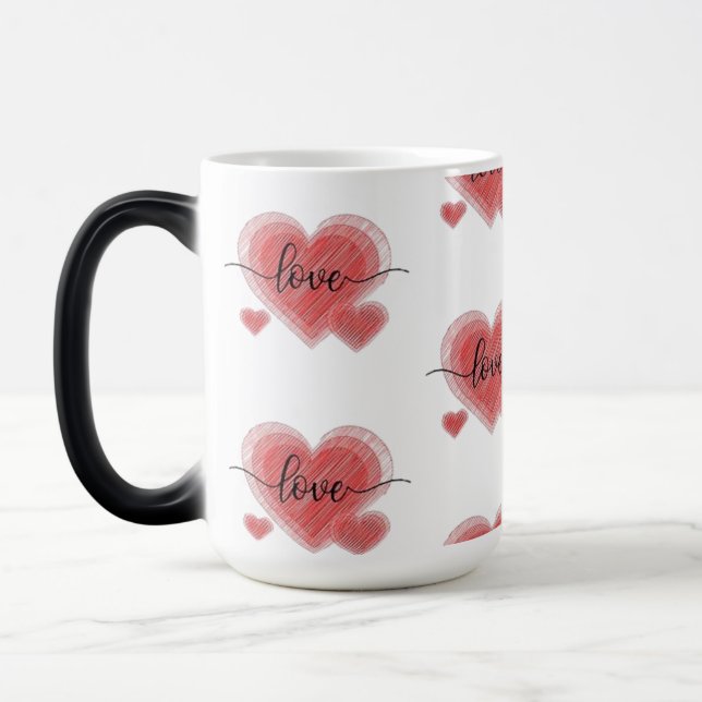 MÁGICA CANECA TRANSMUTAÇÃO - CORAÇÃO LOVE (Esquerda)