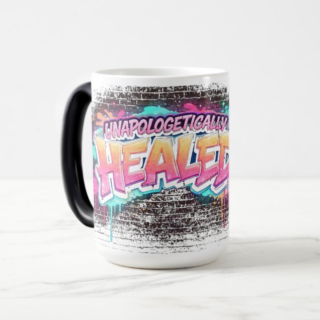 Mágica Caneca Unapologetically Healed (Frente Esquerda)