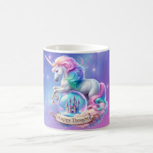 Mágica Caneca Unicórnio Arco-íris Castelo – Presente Pens