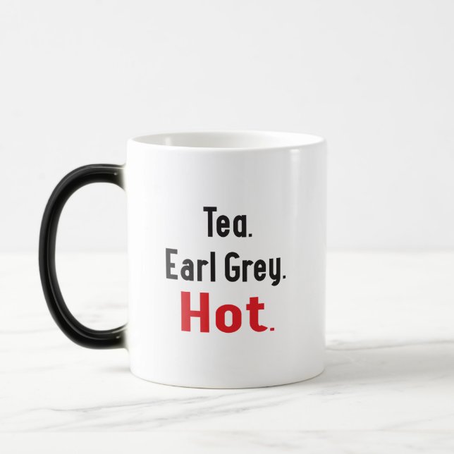 Mágica Cinza Hot Earl Tea Color Mudando De Caneca (Esquerda)