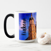 Cracóvia, Polônia, linda caneca com pássaros