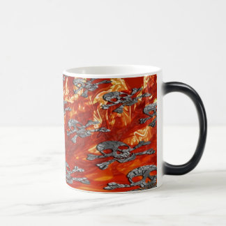 Mágica Crânio & caneca aparecendo ativados calor dos