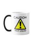 Cuidado: Calor líquido quente - caneca sensível