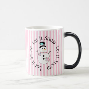 Mágica Deixais lhe para nevar caneca de café cor-de-rosa