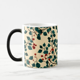 Mágica Desenho de Caneca com Padrão de Folhas Botânicas A