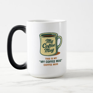 Mágica Design de Humor de Caneca de Café Retrô