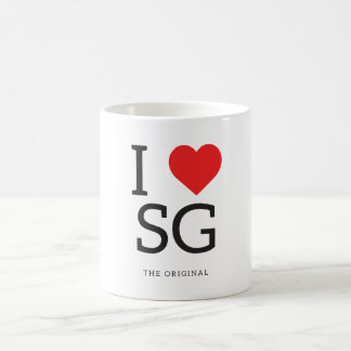 Mágica Eu amo a caneca do SG do coração de Singapore | I