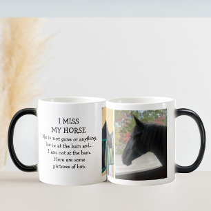Mágica Eu sinto falta do meu cavalo Caneca Personalizada