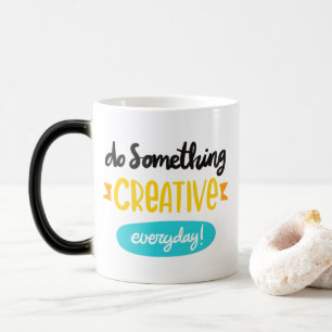 Mágica Faça Algo Criativo Todos os Dias - Caneca Amarela