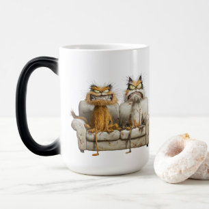 Mágica Gatos Loucos & Café – Caneca de Café da Manhã do F
