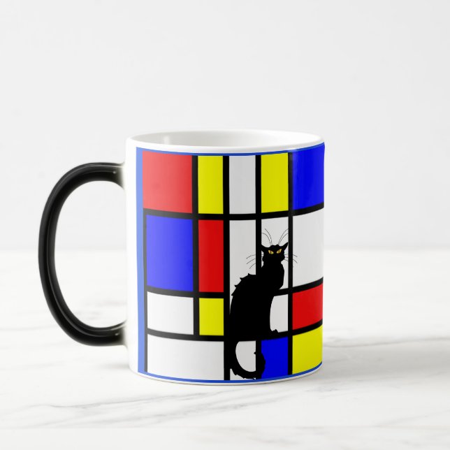 Mágica Mondrian - Composição II - Caneca de Arte com Muda (Esquerda)