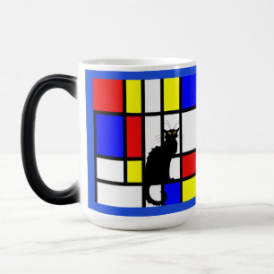 Mágica Mondrian - Composição II - Caneca de Arte com Muda